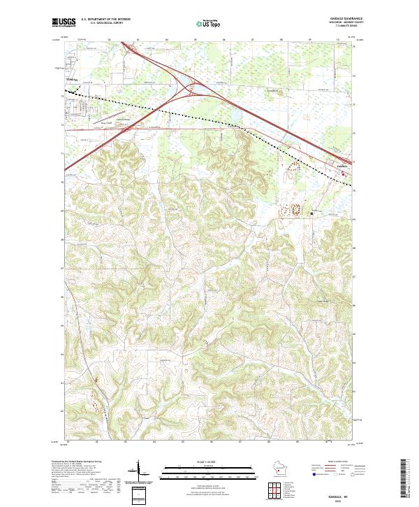 USGS Topographic Map – Oakdale