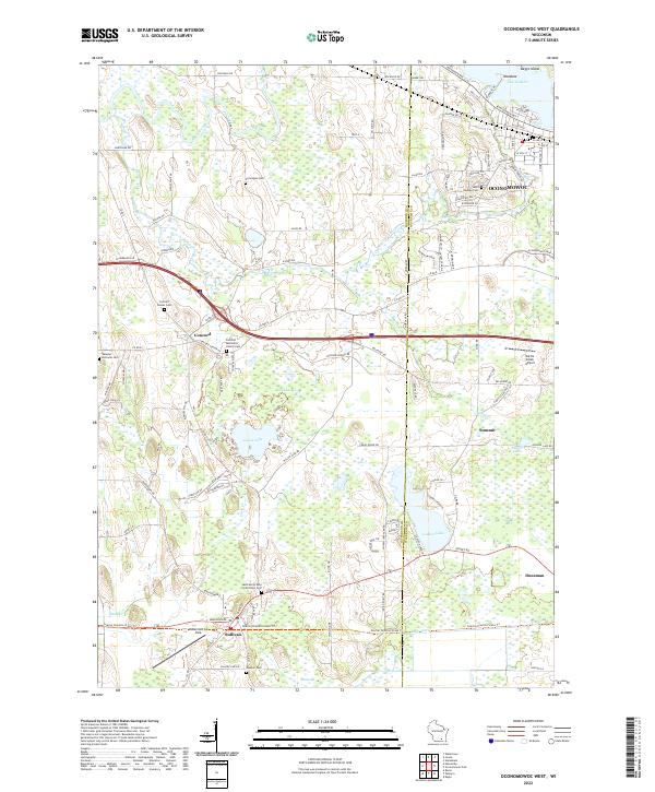 USGS Topographic Map – Oconomowoc West