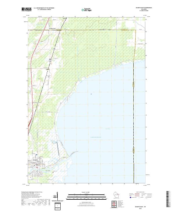 USGS Topographic Map – Oconto East
