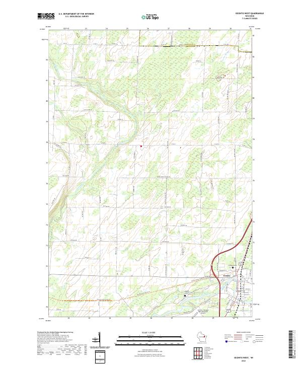 USGS Topographic Map – Oconto West