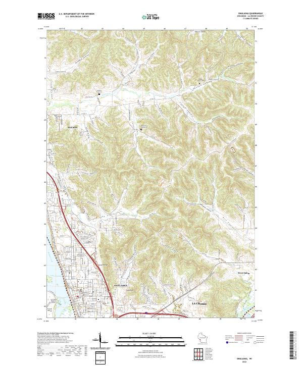 USGS Topographic Map – Onalaska