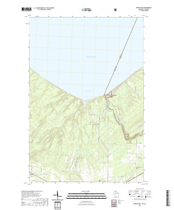USGS Topographic Map – Oronto Bay