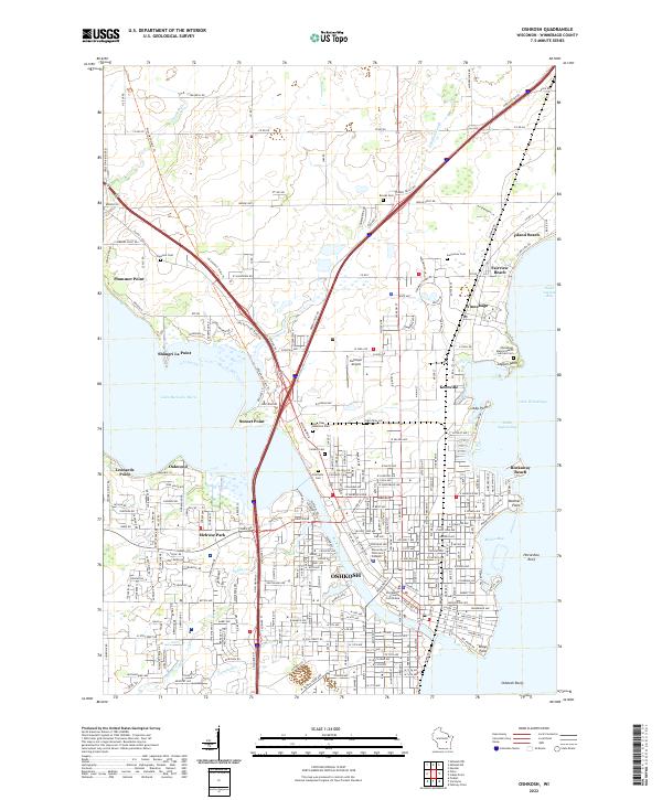 USGS Topographic Map – Oshkosh