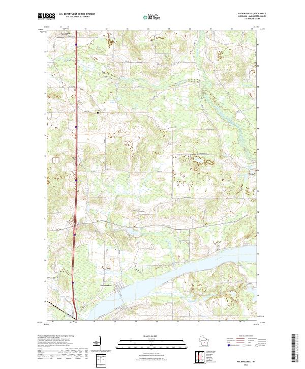 USGS Topographic Map – Packwaukee