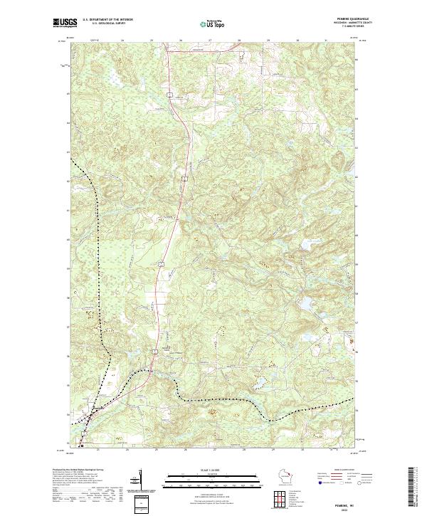 USGS Topographic Map – Pembine