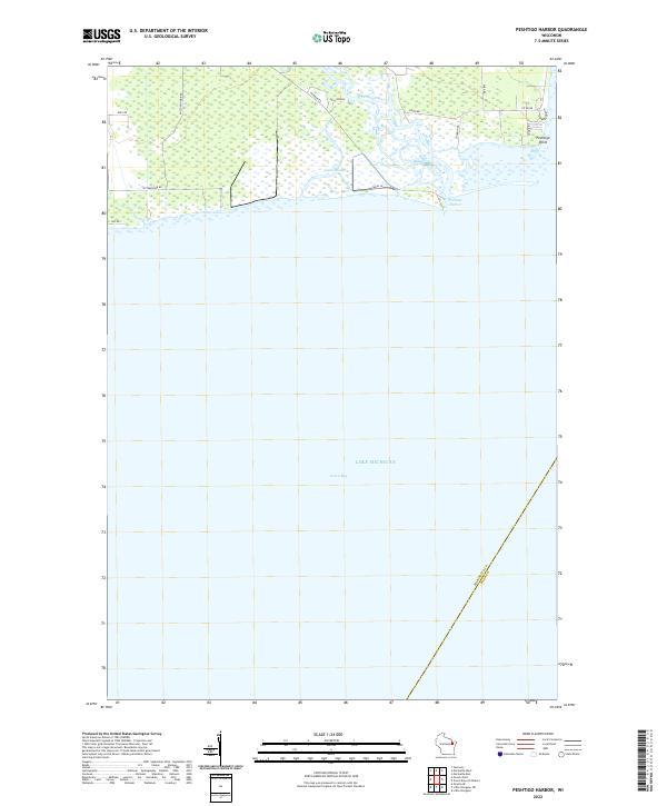 USGS Topographic Map – Peshtigo Harbor