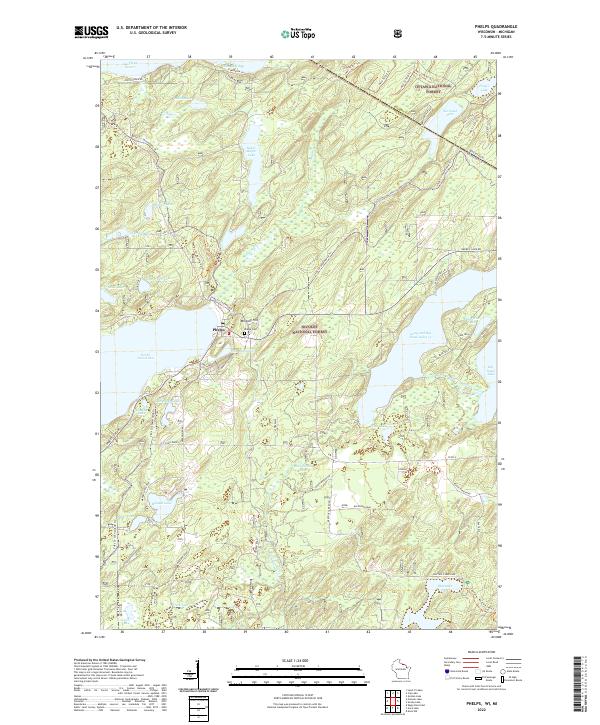 USGS Topographic Map – Phelps