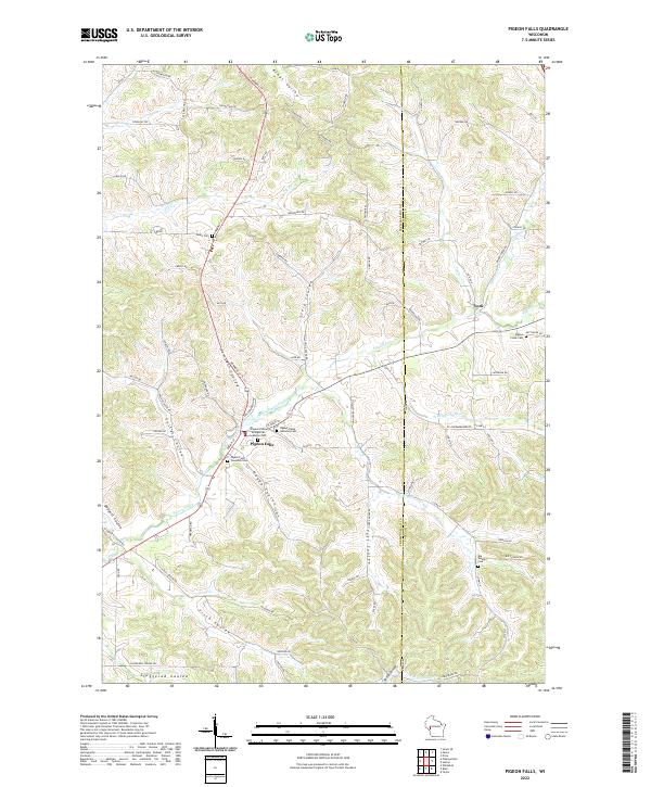USGS Topographic Map – Pigeon Falls