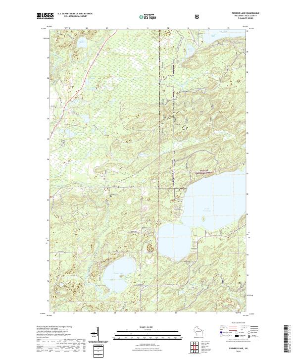 USGS Topographic Map – Pioneer Lake