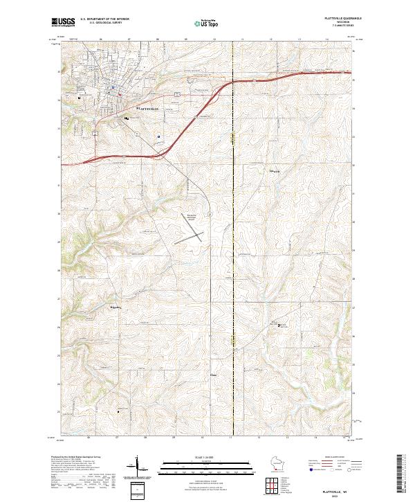 USGS Topographic Map – Platteville