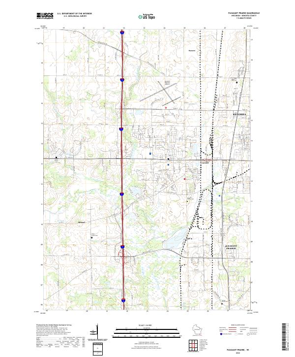 USGS Topographic Map – Pleasant Prairie