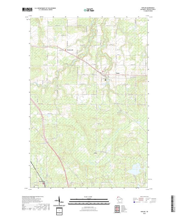USGS Topographic Map – Poplar