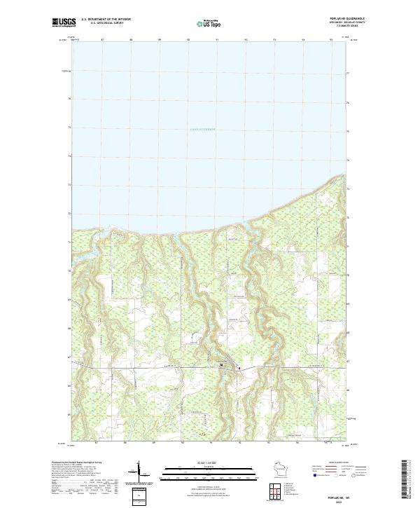 USGS Topographic Map – Poplar NE