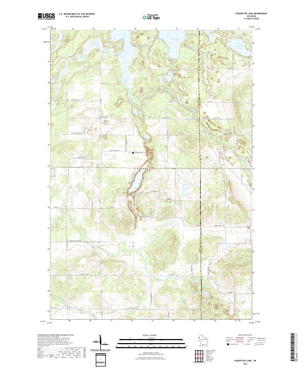 USGS Topographic Map – Poquettes Lake