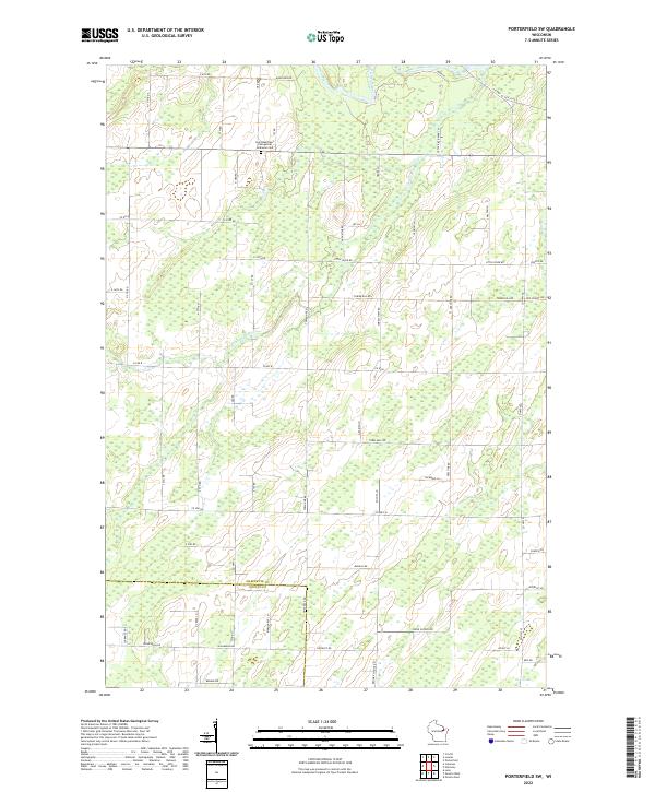 USGS Topographic Map – Porterfield SW