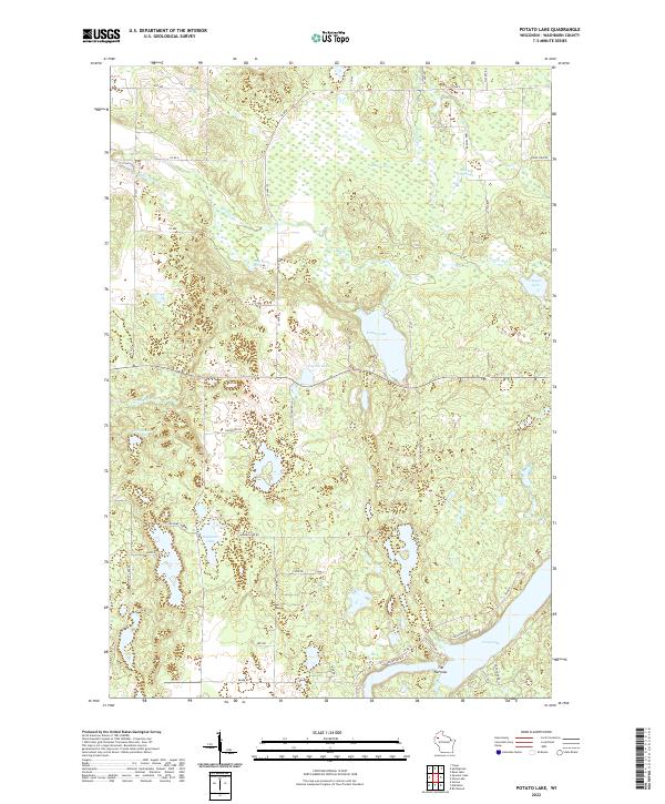 USGS Topographic Map – Potato Lake