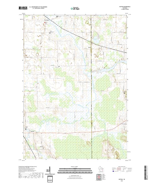 USGS Topographic Map – Potter