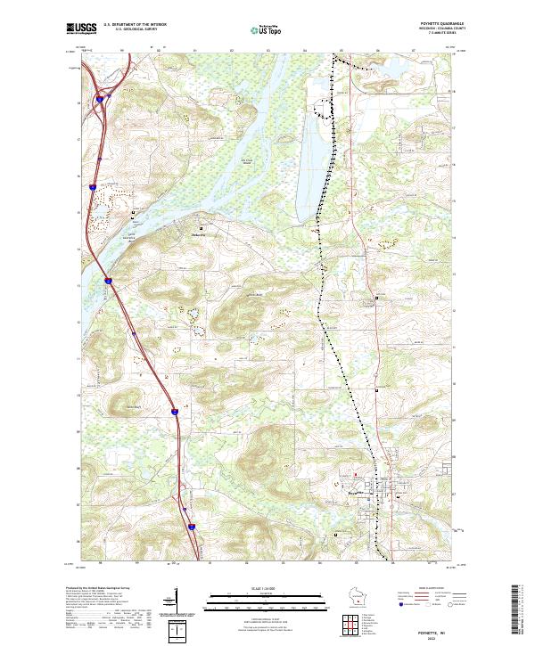 USGS Topographic Map – Poynette