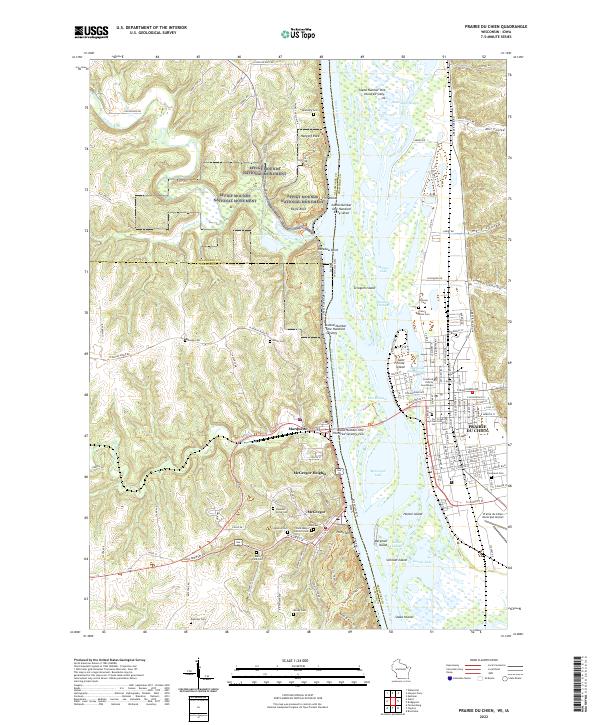 USGS Topographic Map – Prairie du Chien