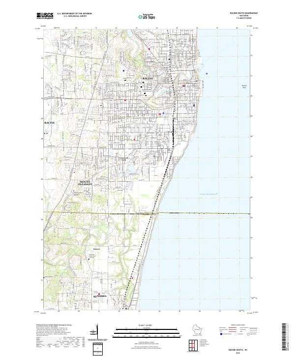USGS Topographic Map – Racine South