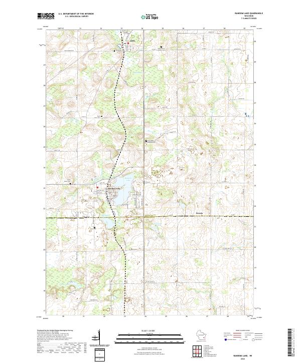 USGS Topographic Map – Random Lake