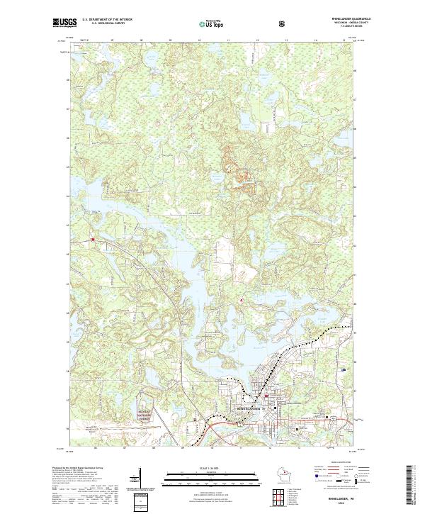 USGS Topographic Map – Rhinelander