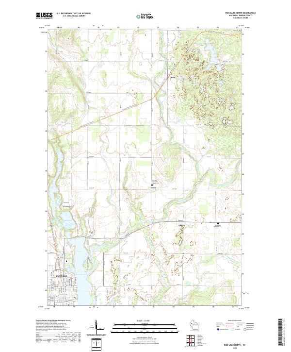 USGS Topographic Map – Rice Lake North