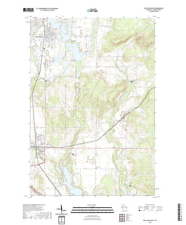 USGS Topographic Map – Rice Lake South