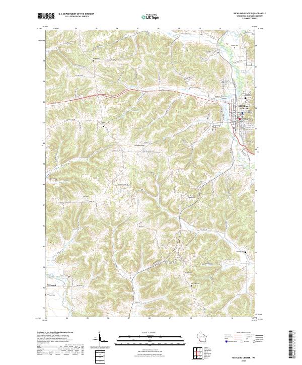 USGS Topographic Map – Richland Center