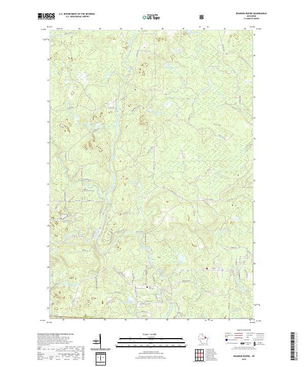 USGS Topographic Map – Roaring Rapids
