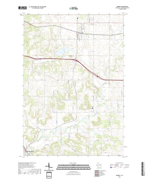 USGS Topographic Map – Roberts