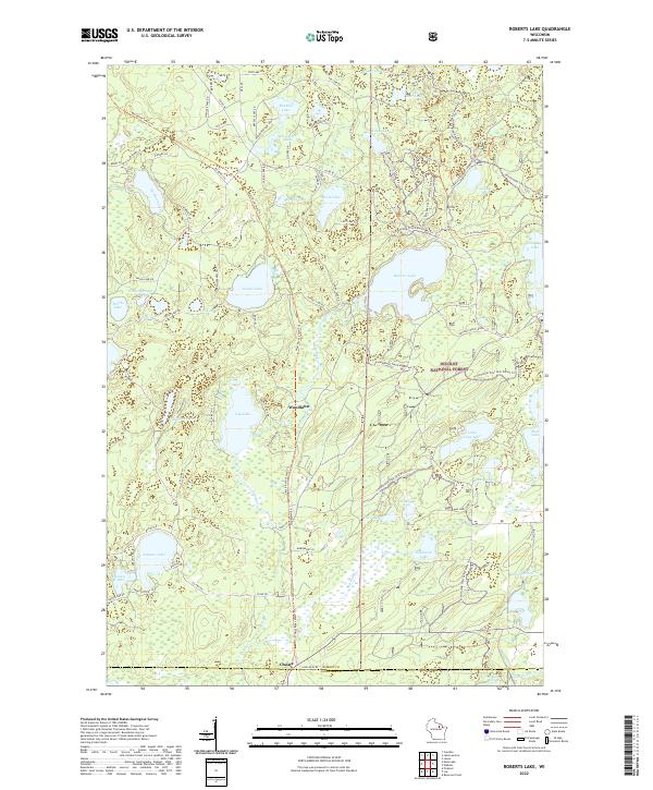 USGS Topographic Map – Roberts Lake