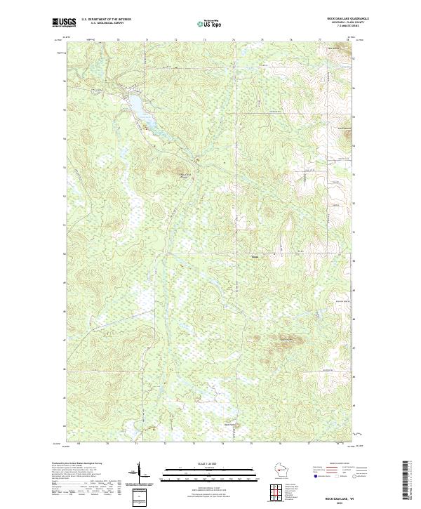 USGS Topographic Map – Rock Dam Lake