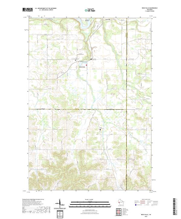 USGS Topographic Map – Rock Falls