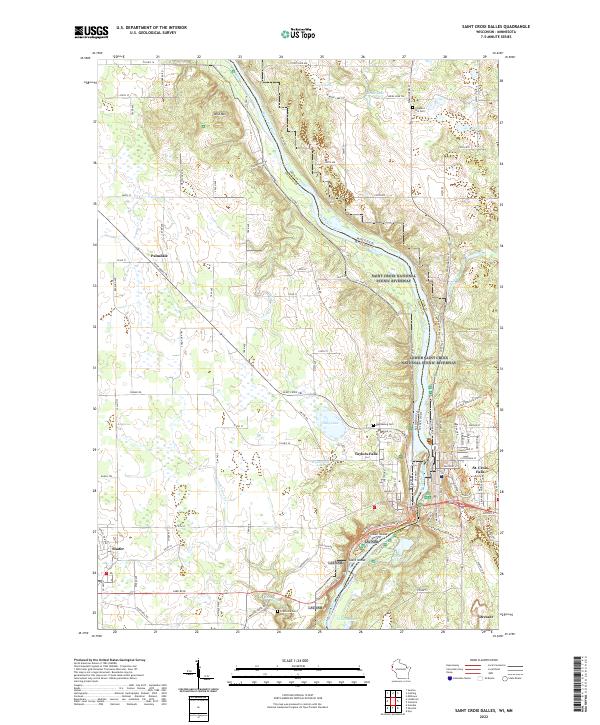 USGS Topographic Map – Saint Croix Dalles