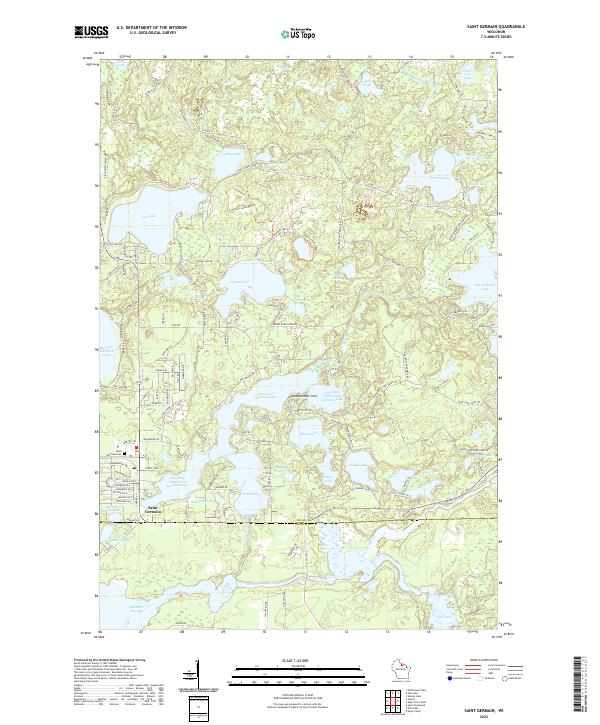USGS Topographic Map – Saint Germain