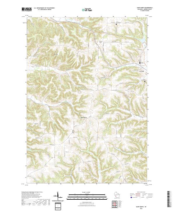 USGS Topographic Map – Saint Marys