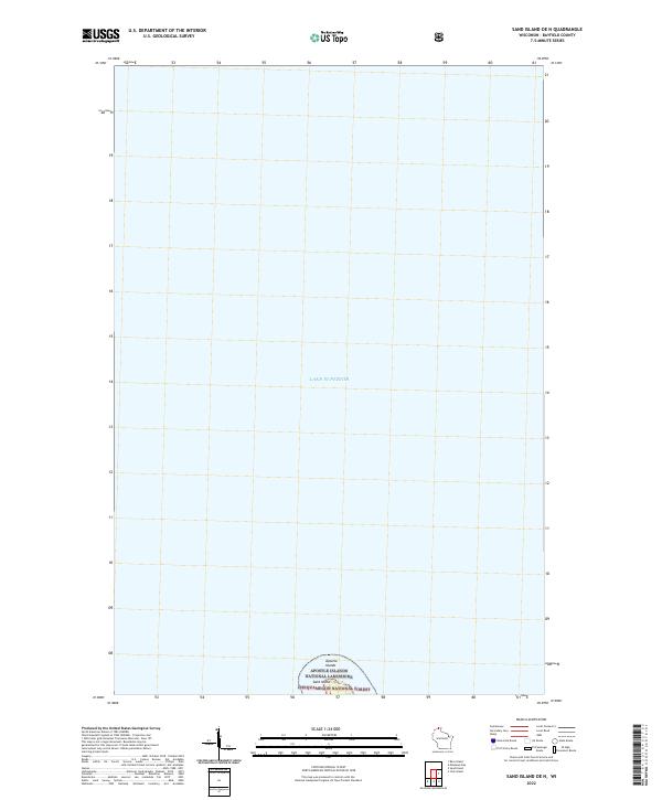 2022 Map of Sand Island OE N, 2022 Print