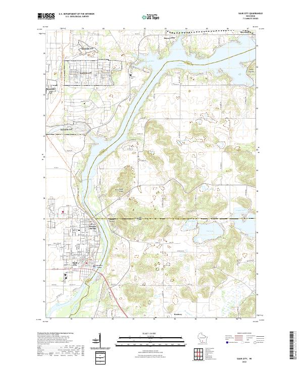 USGS Topographic Map – Sauk City