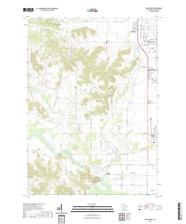 USGS Topographic Map – Sauk Prairie