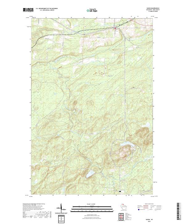 USGS Topographic Map – Saxon