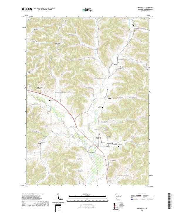 USGS Topographic Map – Sextonville