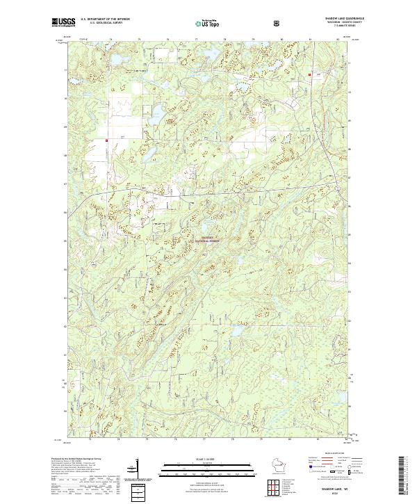 USGS Topographic Map – Shadow Lake