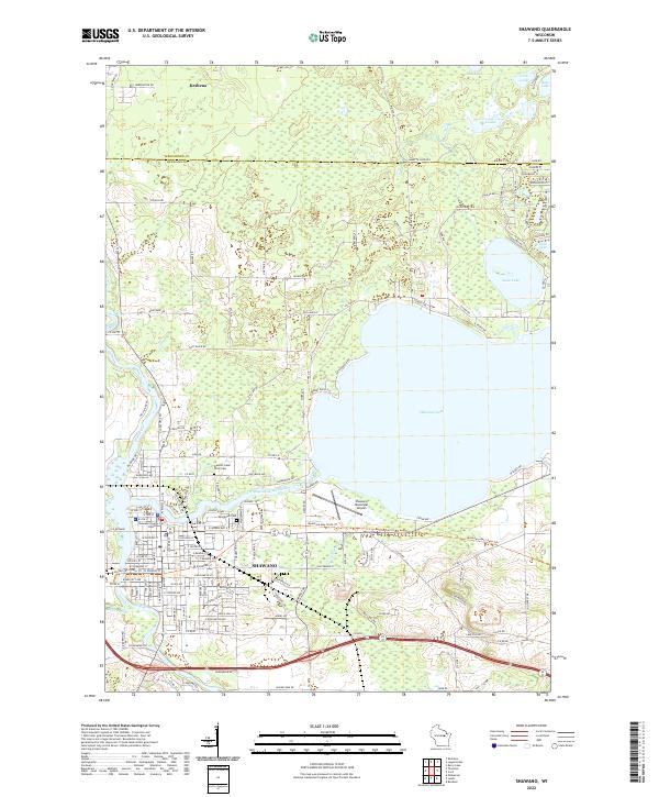 USGS Topographic Map – Shawano