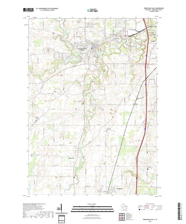 USGS Topographic Map – Sheboygan Falls