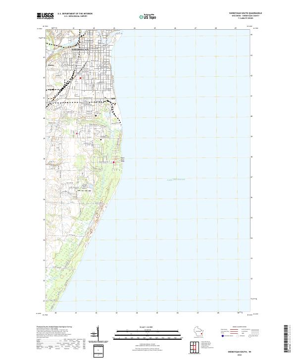 USGS Topographic Map – Sheboygan South