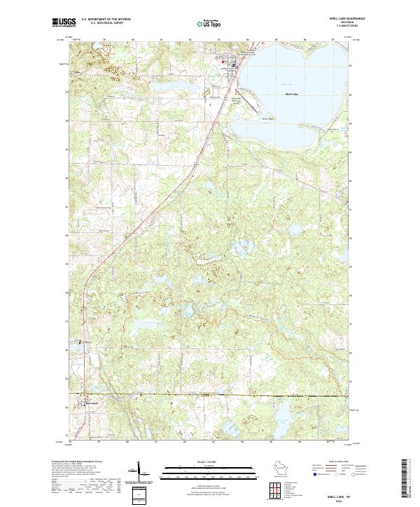 USGS Topographic Map – Shell Lake