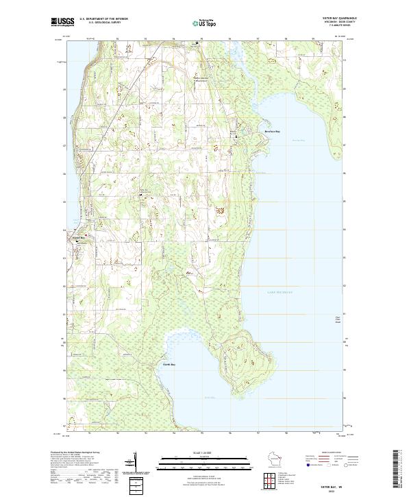 USGS Topographic Map – Sister Bay