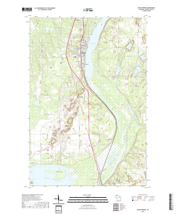 USGS Topographic Map – Solon Springs