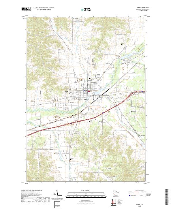 USGS Topographic Map – Sparta